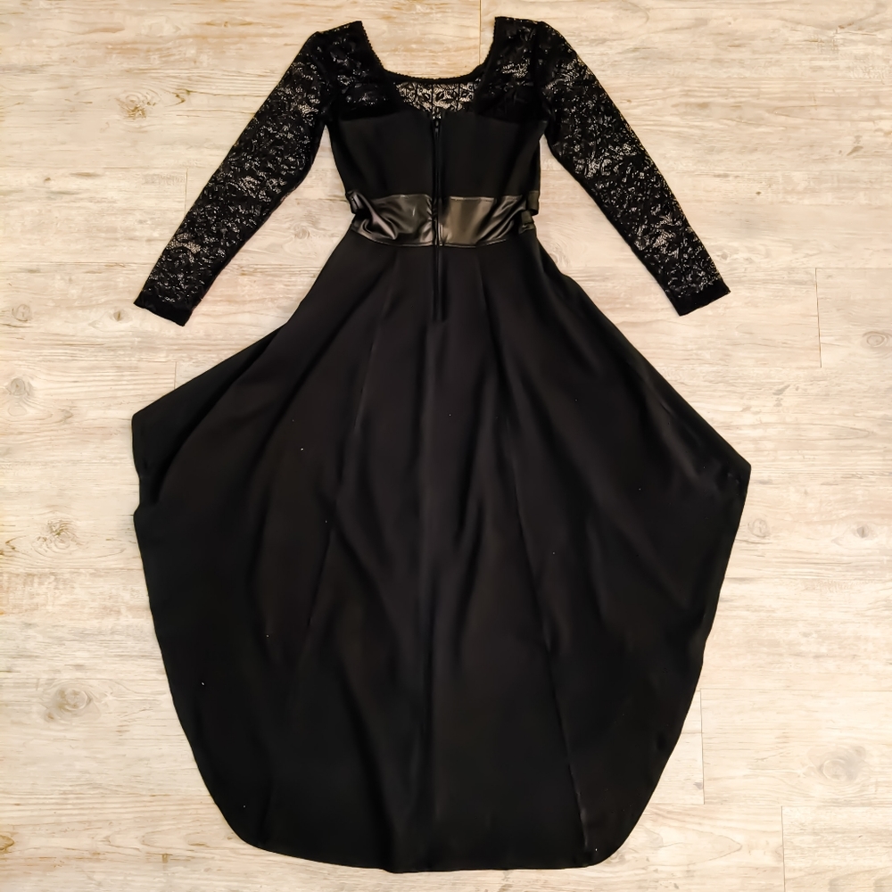Black Maleficent Dress | Black Lace Asymmetrical G - Picture 12 of 12
